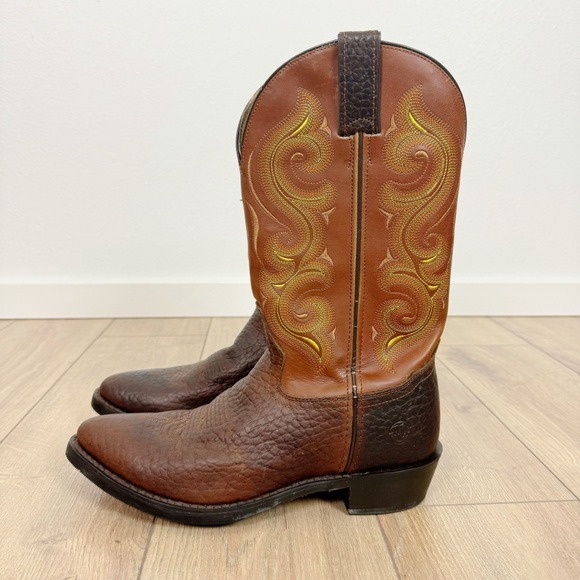 Double H Men’s 12” Work Western Cowboy Boot Stitch Pattern Leather Size 8.5 D - Picture 5 of 16